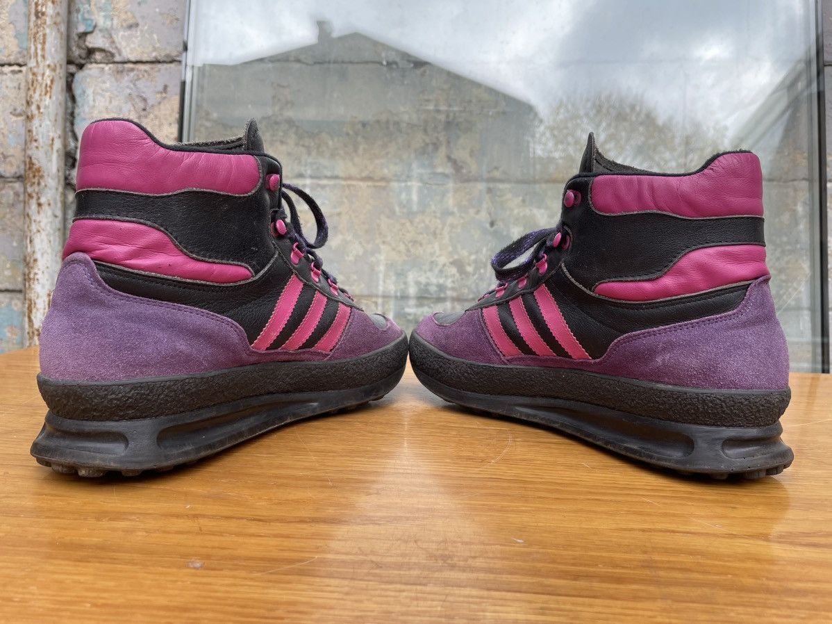 Adidas × Vintage Rare Vintage Adidas 90s Boots Leather Pink Black Size US 7.5 / EU 40-41 - 6 Thumbnail