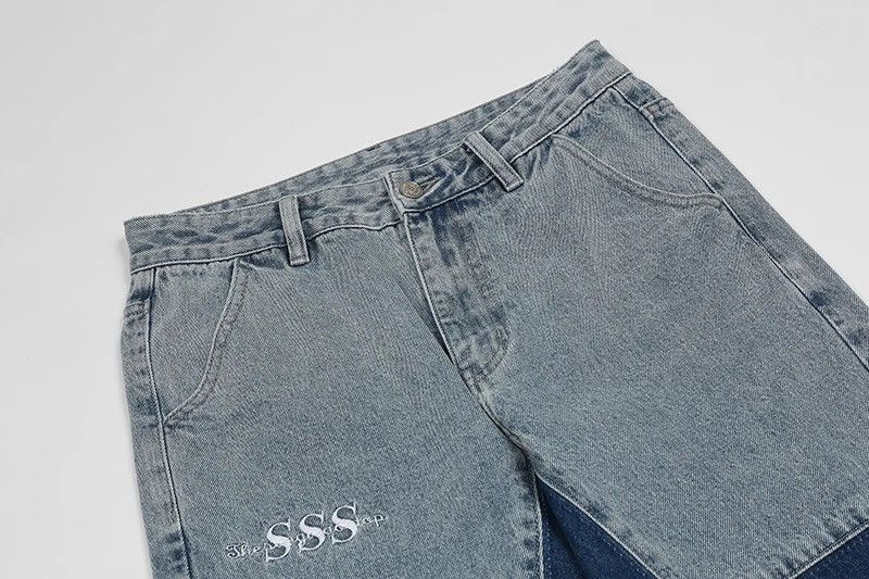 Japanese Brand × Vintage Straight jeans Harajuku style patchwork retro stars Size US 32 / EU 48 - 6 Thumbnail