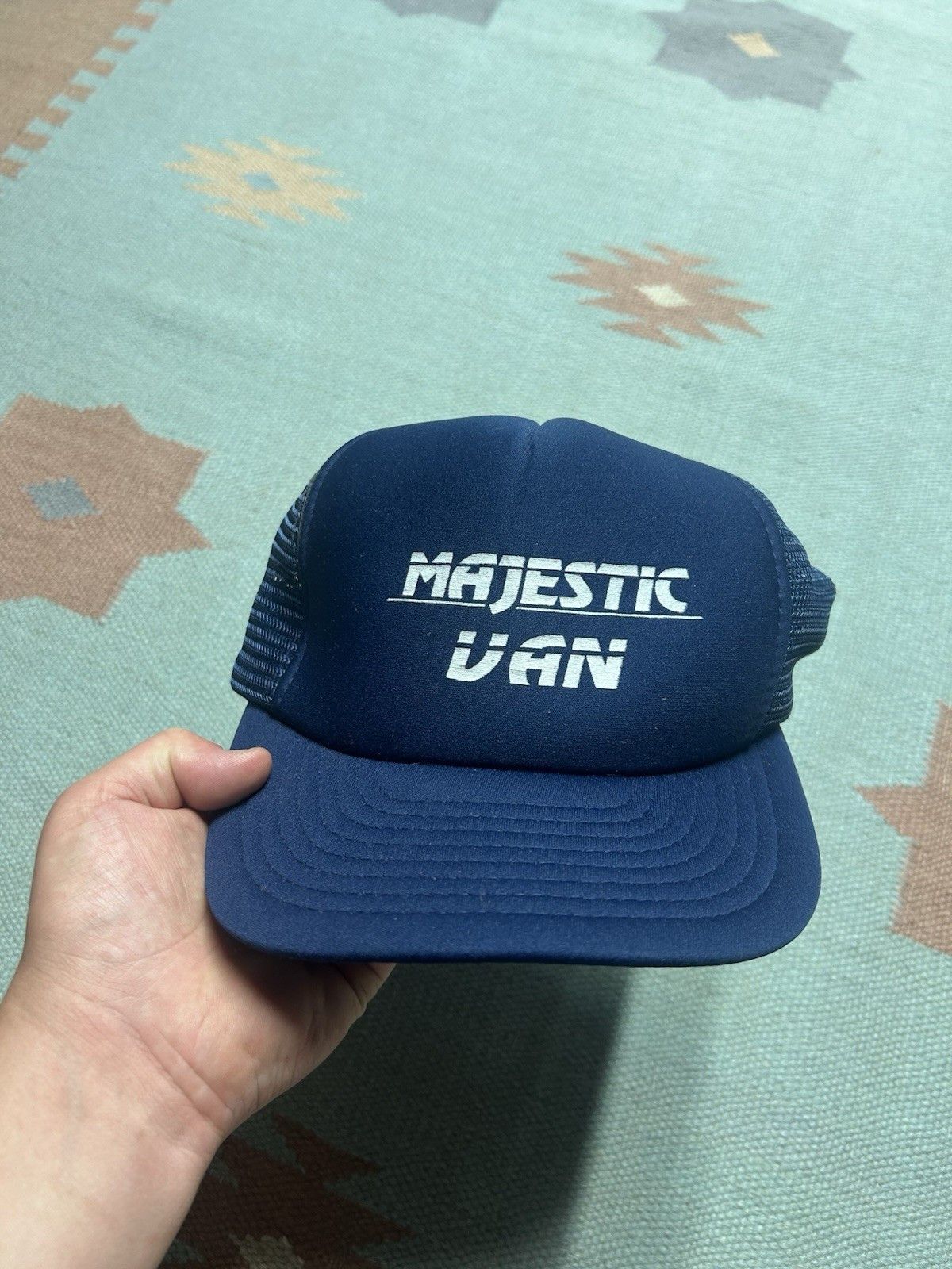 Vintage Vtg trucker hat Majstic Van navy blue adjustable SnapBack Size ONE SIZE - 2 Thumbnail