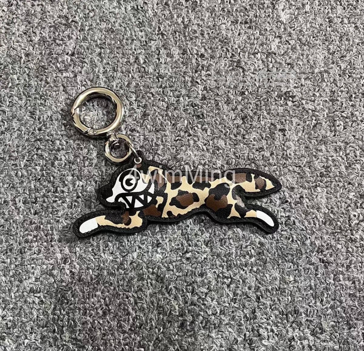 Bbc Leopard Print Running Dog Leather Keychain / Charm in Black, Men's — image 4 of 6