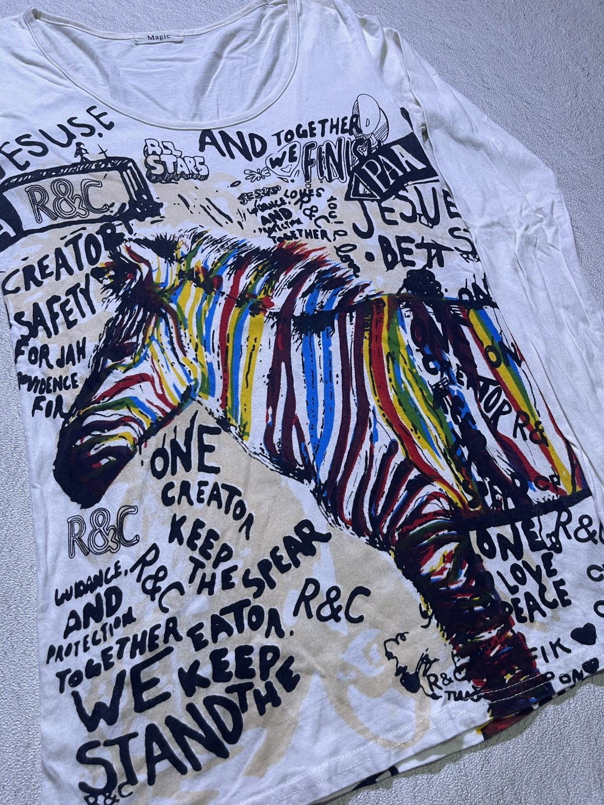 Japanese Brand Y2K MAGIC long sleeve tshirt full color motif Size US S / EU 44-46 / 1 - 3 Thumbnail