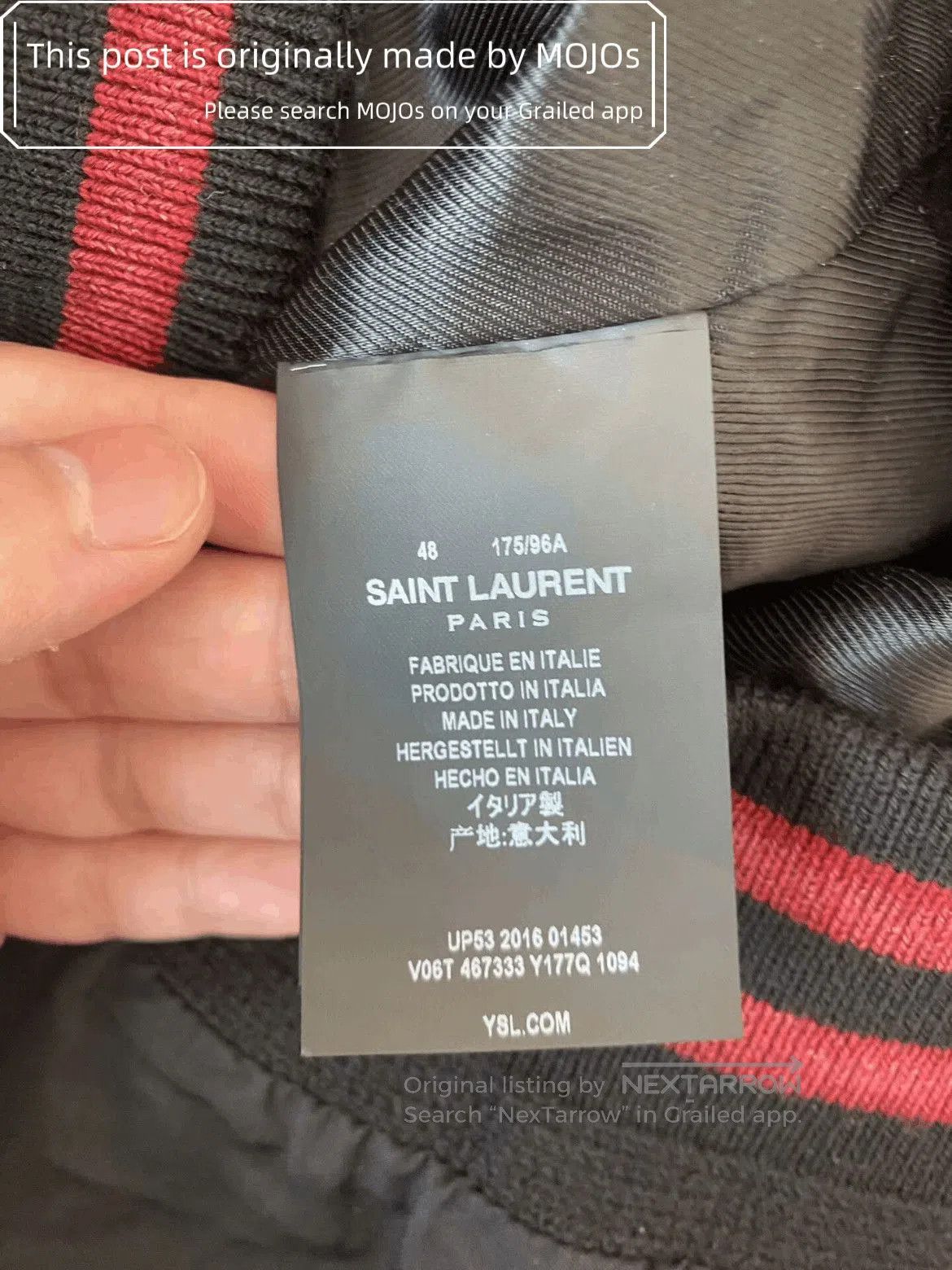 Saint Laurent Paris Sz 48 Saint Laurent Paris 17SS Double Red Edge Jacket mojos Size US M / EU 48-50 / 2 - 3 Thumbnail