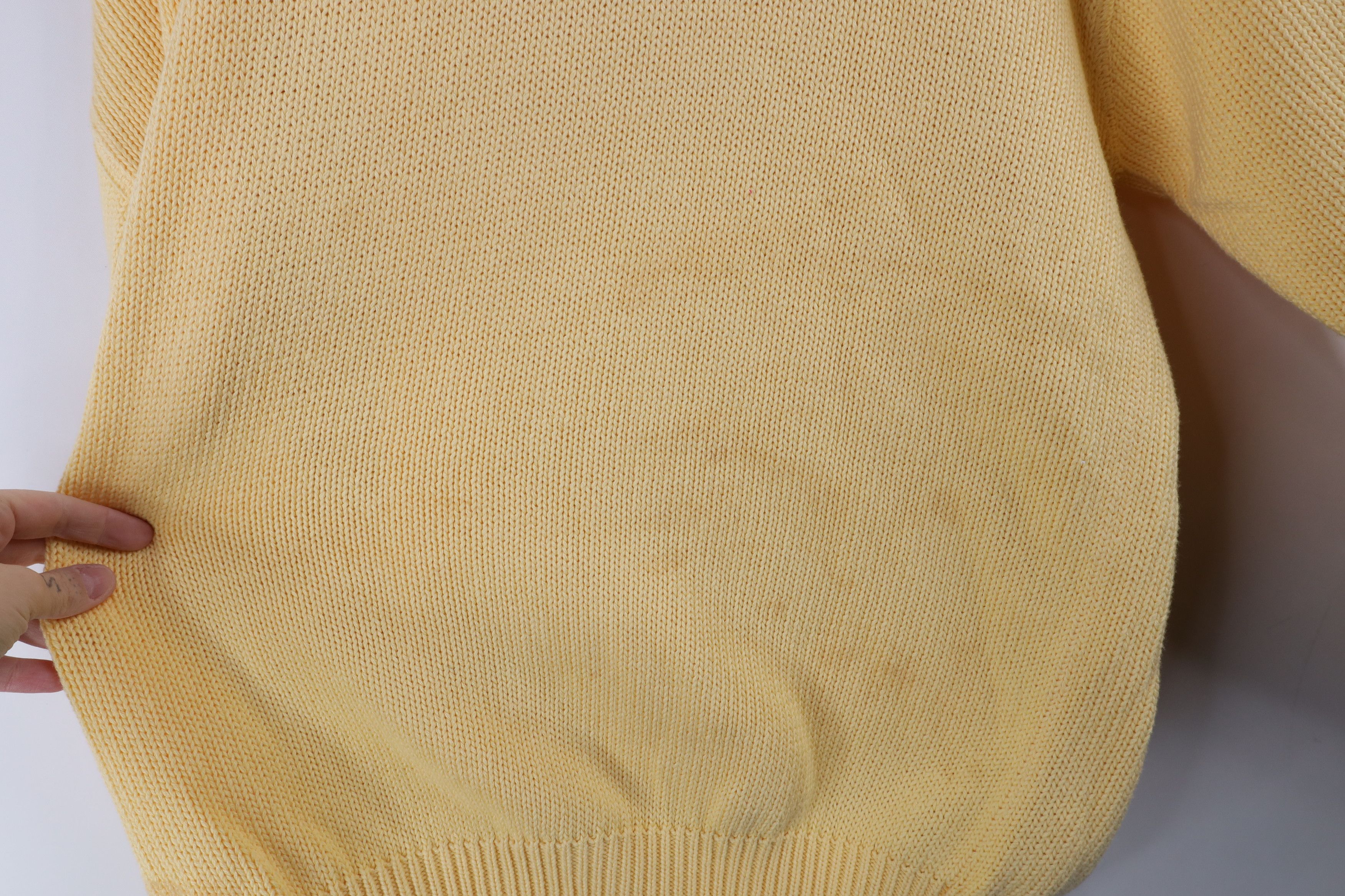 Vintage Vintage 90s Streetwear Blank Cotton Knit Crewneck Sweater Size US XXL / EU 58 / 5 - 9 Thumbnail