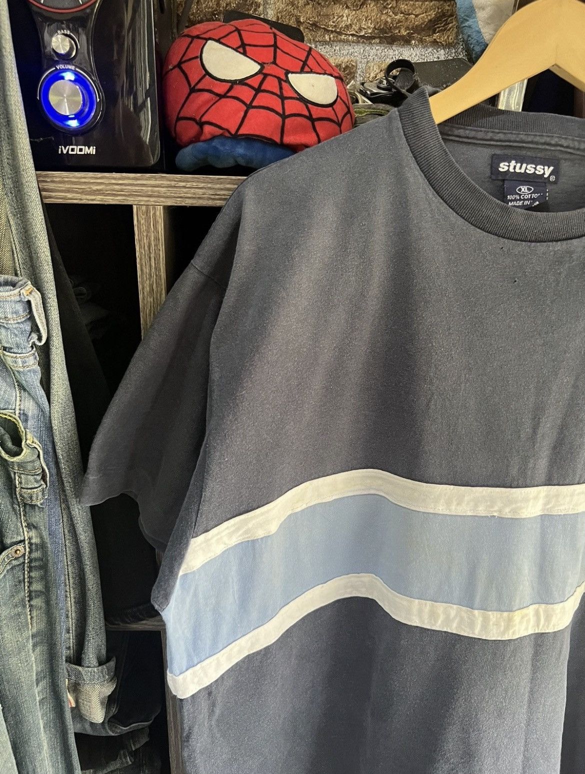 Stussy 🔥Vintage Stussy Centre Stripe Made In Usa Size US XL / EU 56 / 4 - 4 Thumbnail