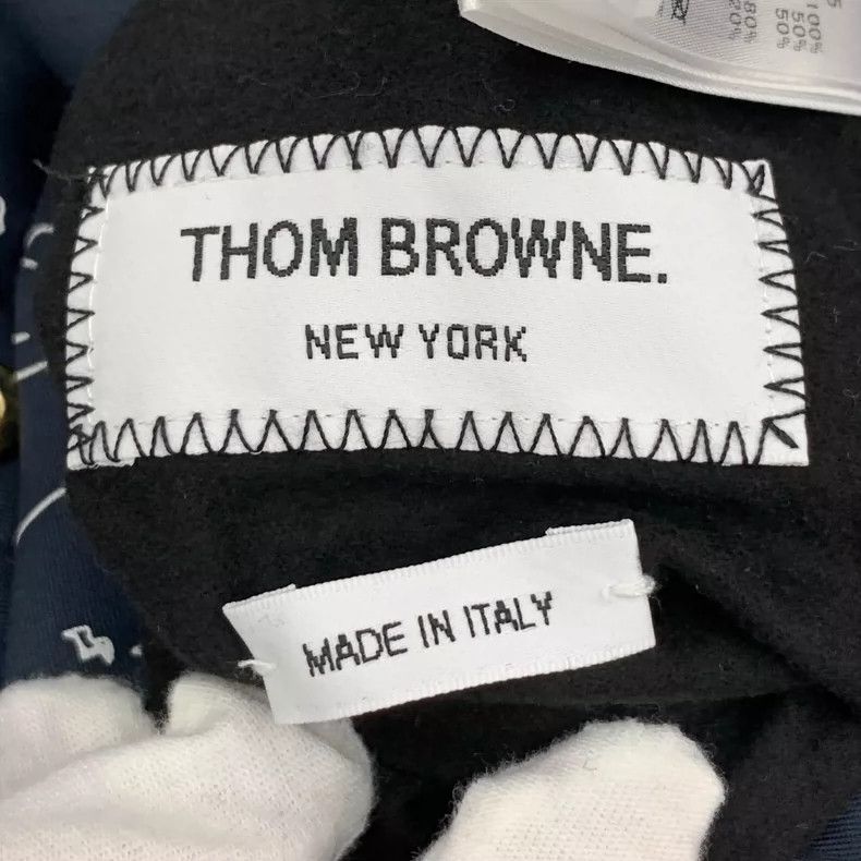 Thom Browne Thom browne Blue graffiti printed cotton double-sided zippe Size US XXS / EU 40 - 6 Thumbnail