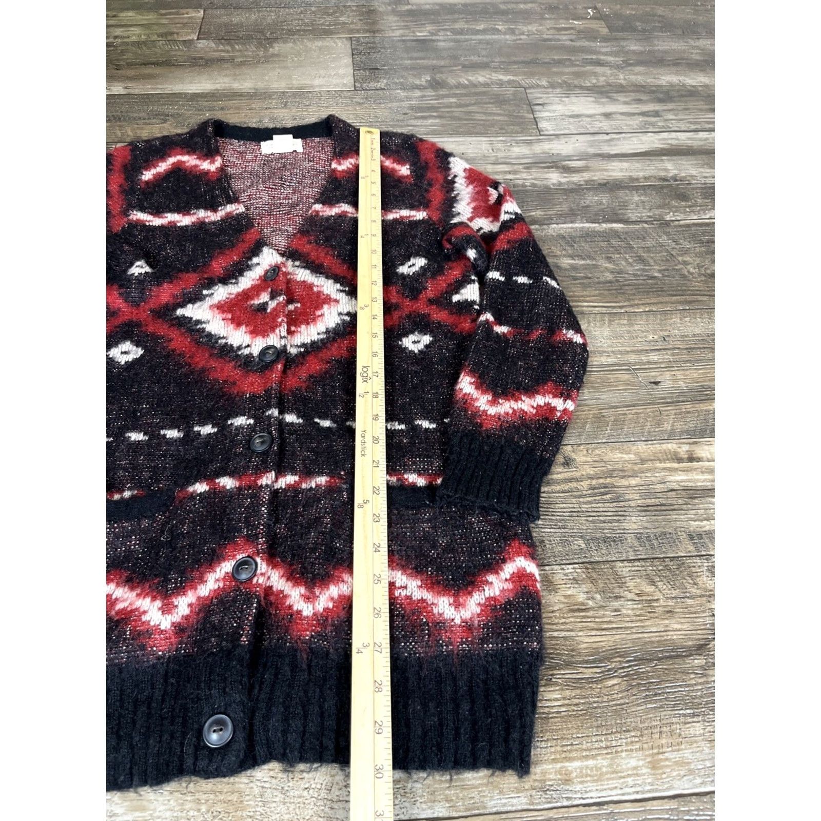 Ralph Lauren Ralph Lauren Denim & Supply Cardigan Sweater Womens S Southwestern Aztec Wool Oversized Long Sleeve V-Neck Multicolor Pattern Southwestern 90s Womens Size S / US 4 / IT 40 - 3 Thumbnail