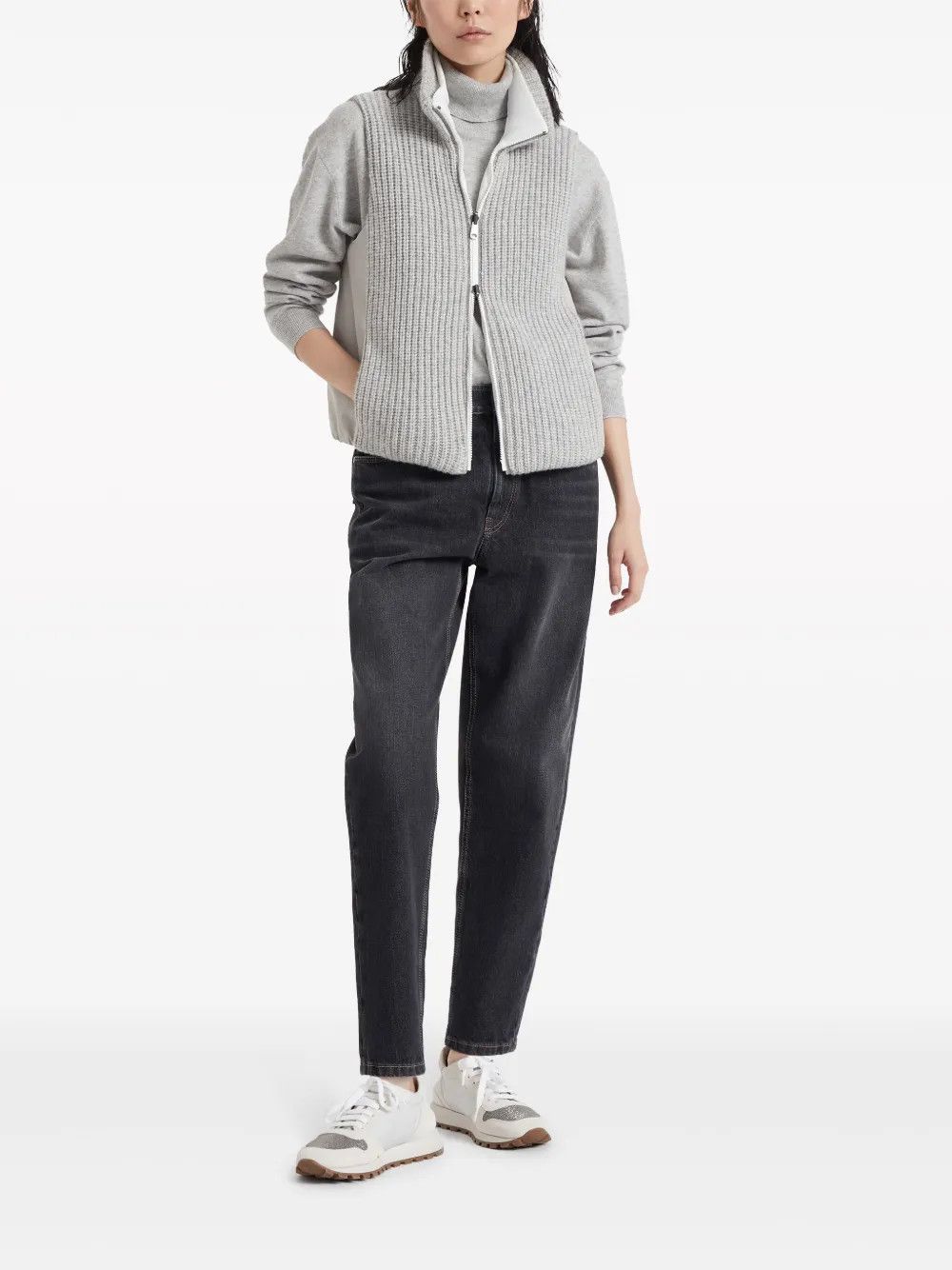 Brunello Cucinelli o1la1rc1a0425 Lady Denim Pants in Black Size 28" / US 6 / IT 42 - 4 Thumbnail