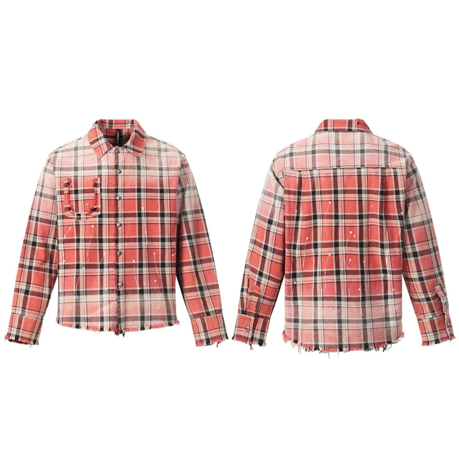 Vintage Red Plaid Distressed Flannel Shirt Size US M / EU 48-50 / 2 - 5 Thumbnail