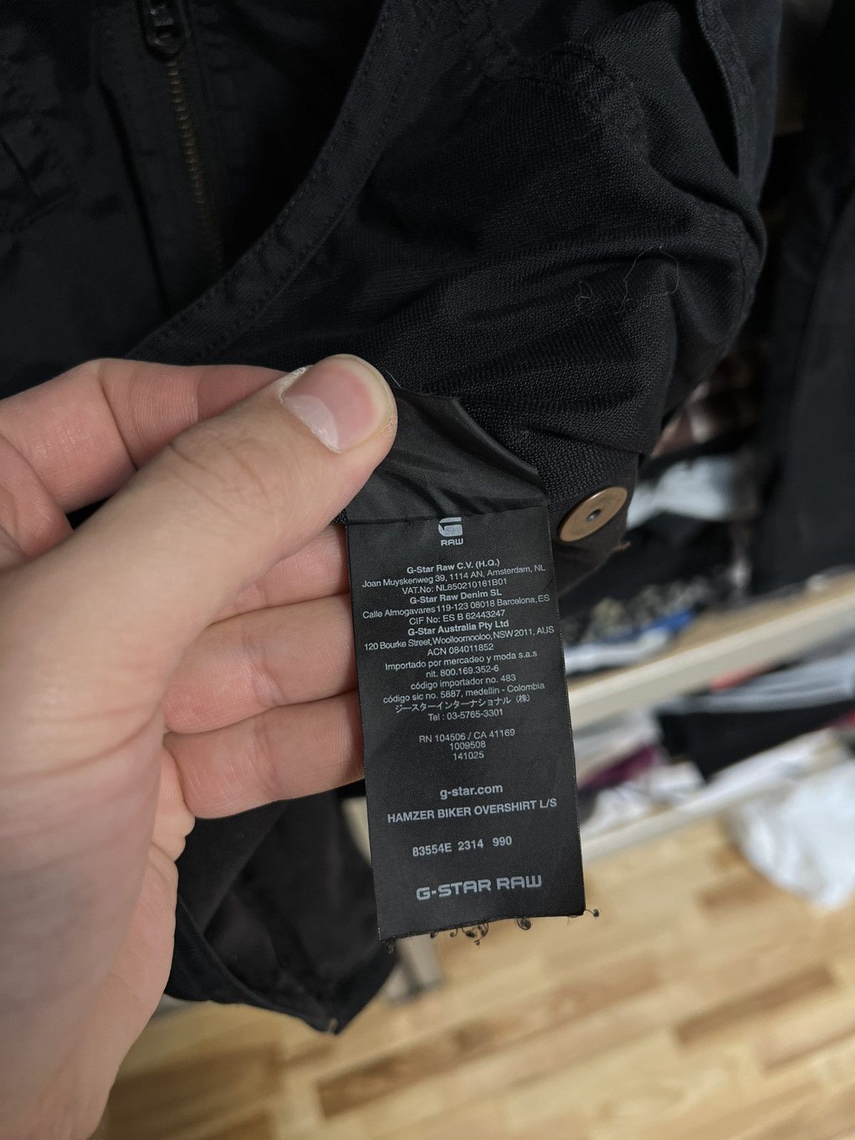 G-Star G-Star Raw Jacket Hamzer Biker Overshirt Cargo Zip Pockets Size US M / EU 48-50 / 2 - 10 Thumbnail