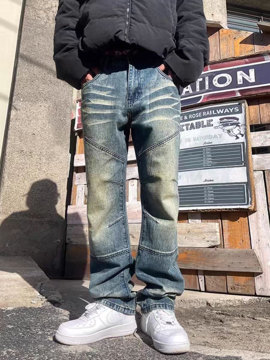 Japanese Brand × Jean Vintage washed loose fit straight leg jeans Size US 34 / EU 50 - 1 Thumbnail