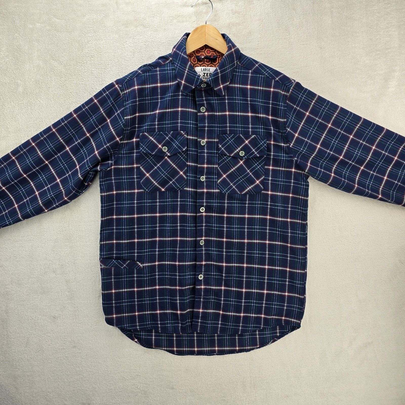 Other Zero Foxtrot Flannel Button Up Shirt Mens Large Long Sleeve Size US L / EU 52-54 / 3 - 2 Thumbnail