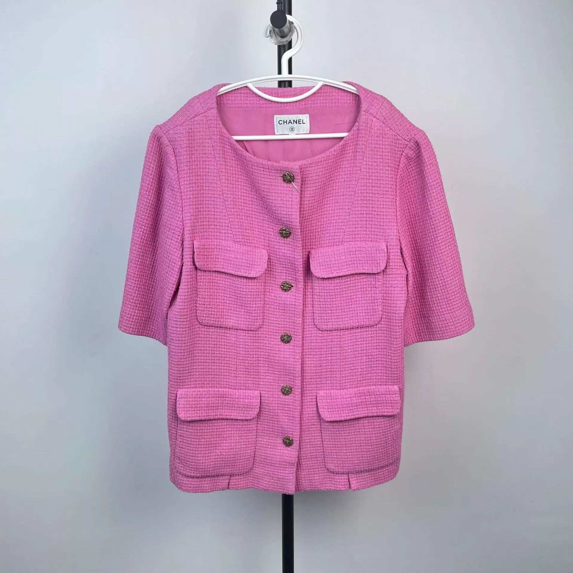 Chanel Chanel Pink Tweed Jacket 42 95 New Size M / US 6-8 / IT 42-44 - 1 Thumbnail