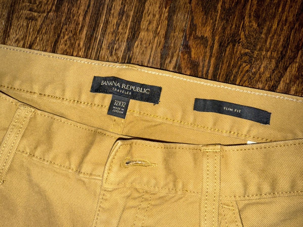 Banana Republic Banana Republic Chino Slim Fit Traveler Pant Brown 32x32 Size US 32 / EU 48 - 3 Thumbnail