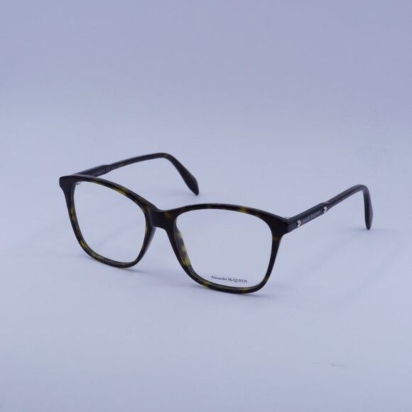 Alexander McQueen Alexander McQueen AM0191O 002 Eyeglasses Havana 54mm Square Size ONE SIZE - 5 Thumbnail