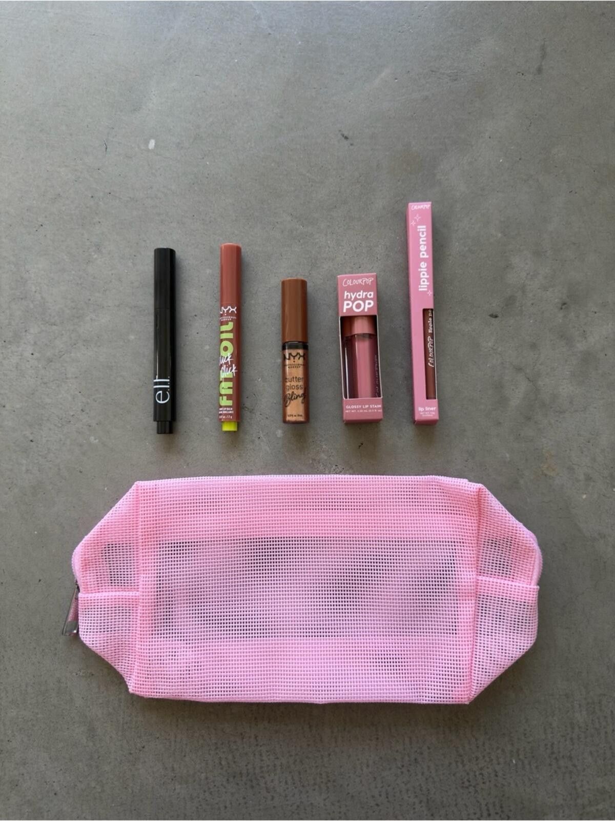Other Beauty Lip Bundle / 6pc Makeup Set w Mesh Bag / Pink Size ONE SIZE - 1 Thumbnail