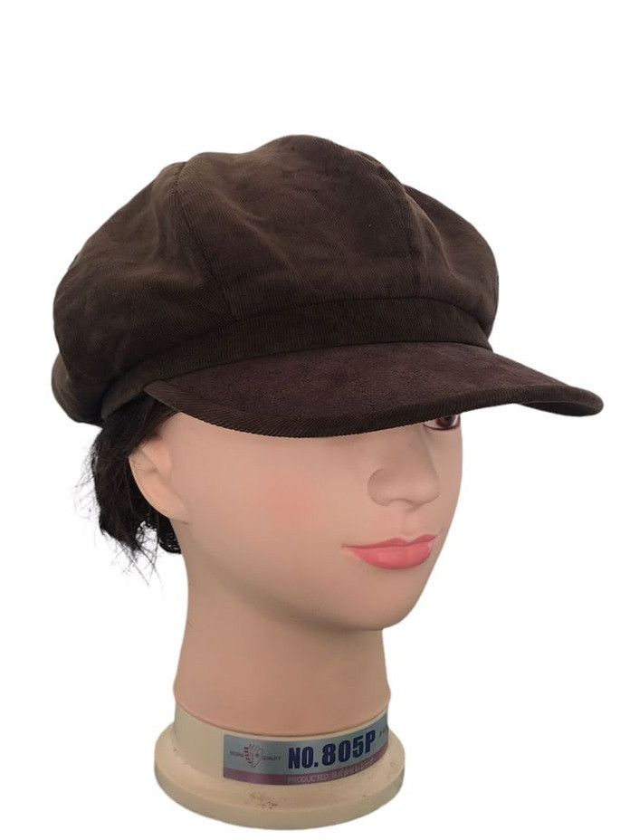 image of Vintage Ca4La Marines/newsboy Hat in Dark Brown, Men's