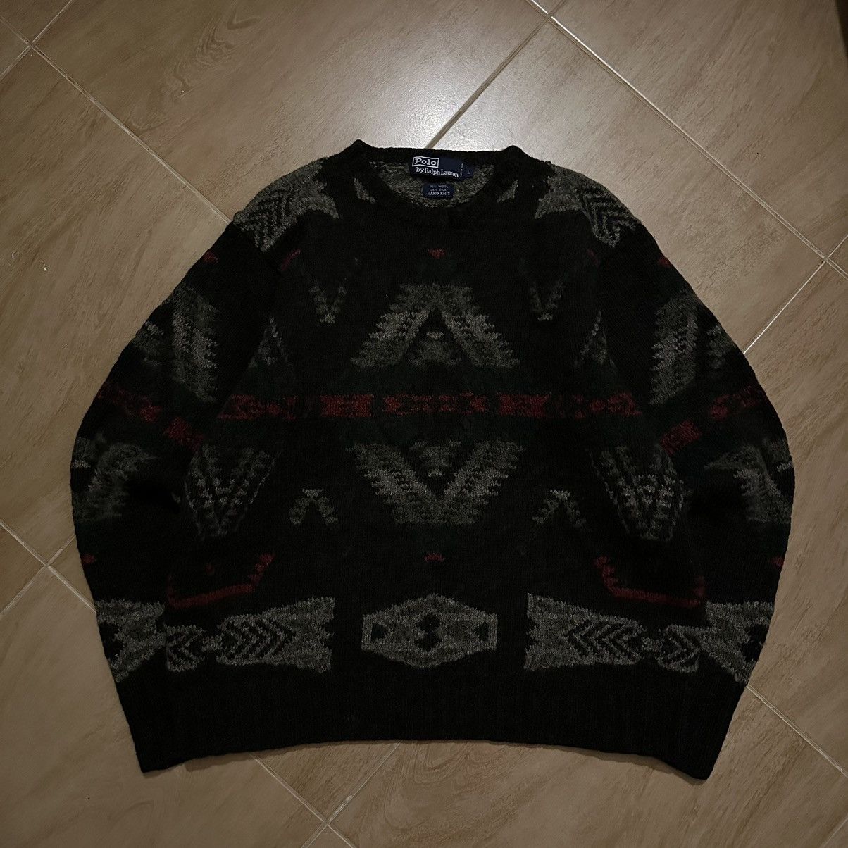 Palace × Polo Ralph Lauren Vintage Polo Ralph Lauren Hand Knit Size US L / EU 52-54 / 3 - 1 Thumbnail