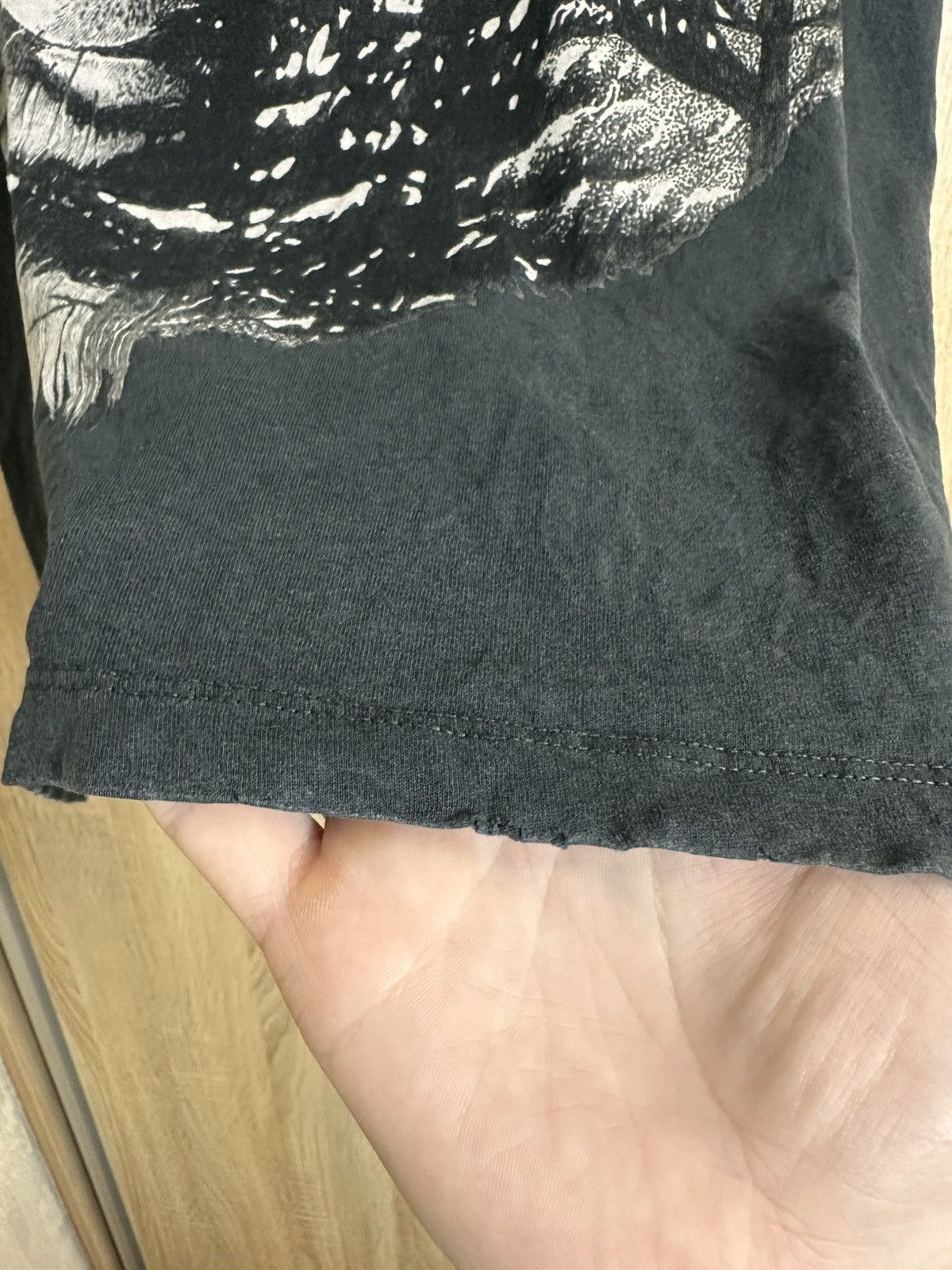 Allsaints 🔥 Allsaints Wolf Print Oversized Fit T Shirt Vintage Art Y2K Size US L / EU 52-54 / 3 - 6 Thumbnail