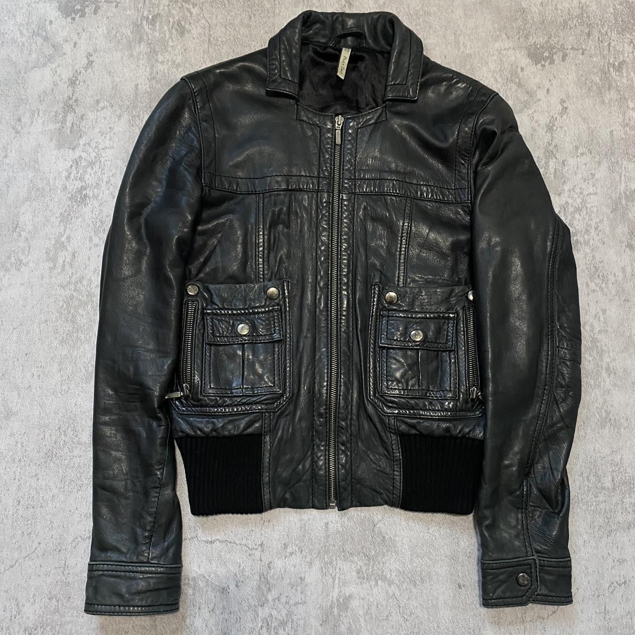 Other Black leather bomber jacket with velvet details Size US S / EU 44-46 / 1 - 1 Thumbnail