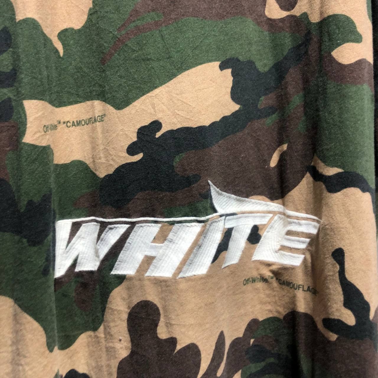 Off-White Off-White Camouflage Spell out embroidered Tee Size US XL / EU 56 / 4 - 5 Thumbnail