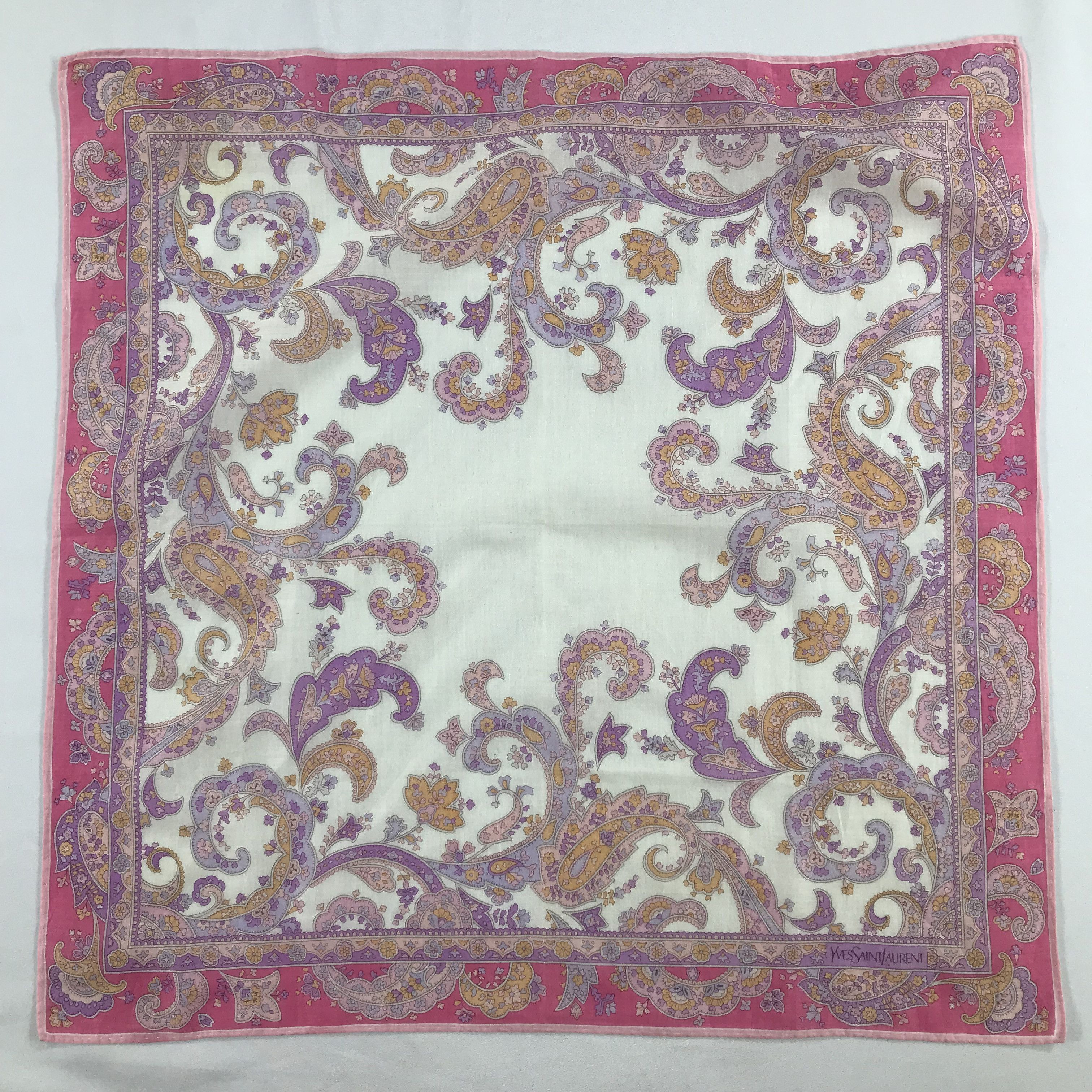 Vintage × Yves Saint Laurent Yves Saint Laurent Bandana / Handkerchief/Neckerchief -S2399 Size ONE SIZE - 1 Thumbnail