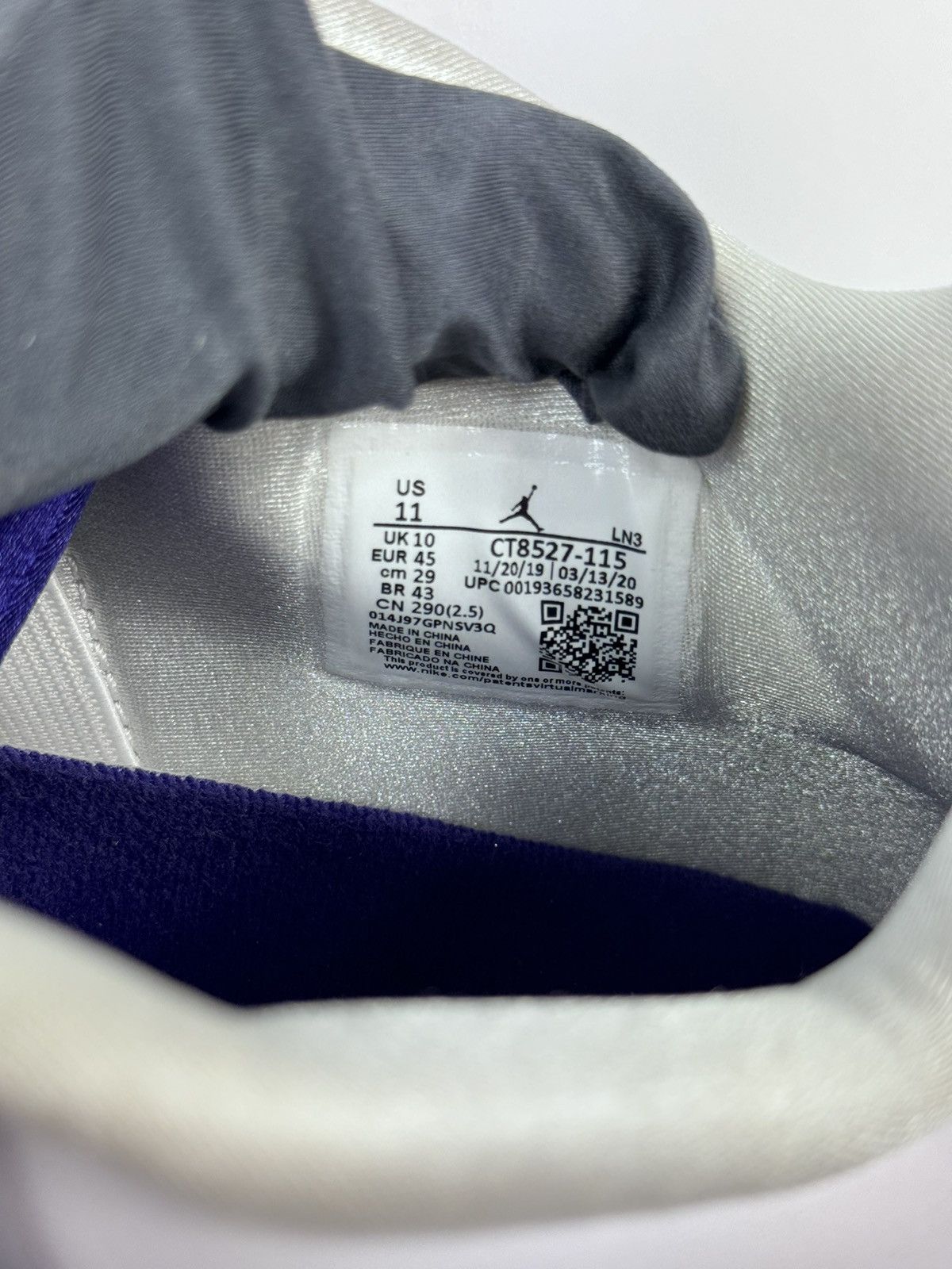 Jordan Brand JORDAN 4 RETRO METALLIC PURPLE SNEAKERS Size US 11 / EU 44 - 12 Thumbnail
