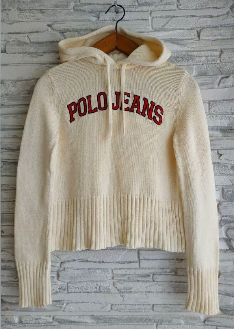 Polo Ralph Lauren × Vintage Vintage Polo Ralph Lauren Knit Hoodie Size S / US 4 / IT 40 - 1 Thumbnail