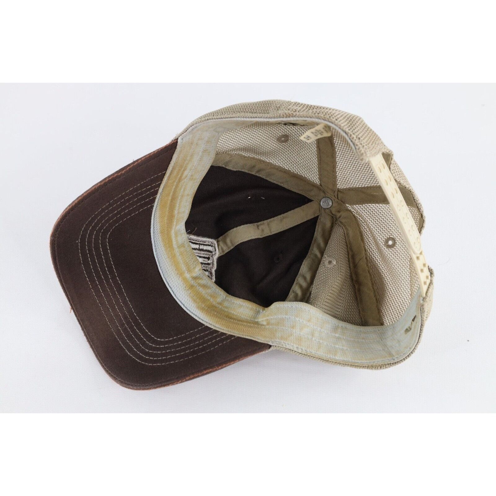 Adidas × Vintage Vintage Adidas Distressed Spell Out Ribbed Mesh Baseball Hat Size ONE SIZE - 7 Thumbnail