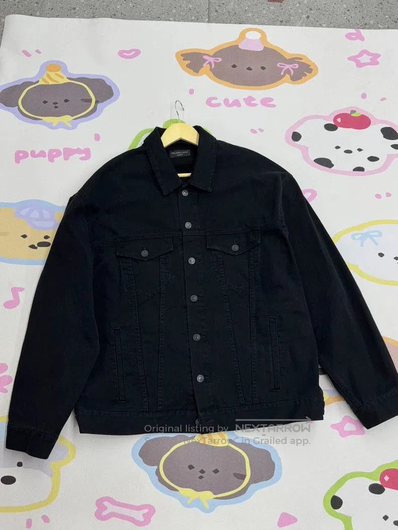 Balenciaga Balenciaga Logo Collar Denim Jacket. Size US S / EU 44-46 / 1 - 4 Thumbnail