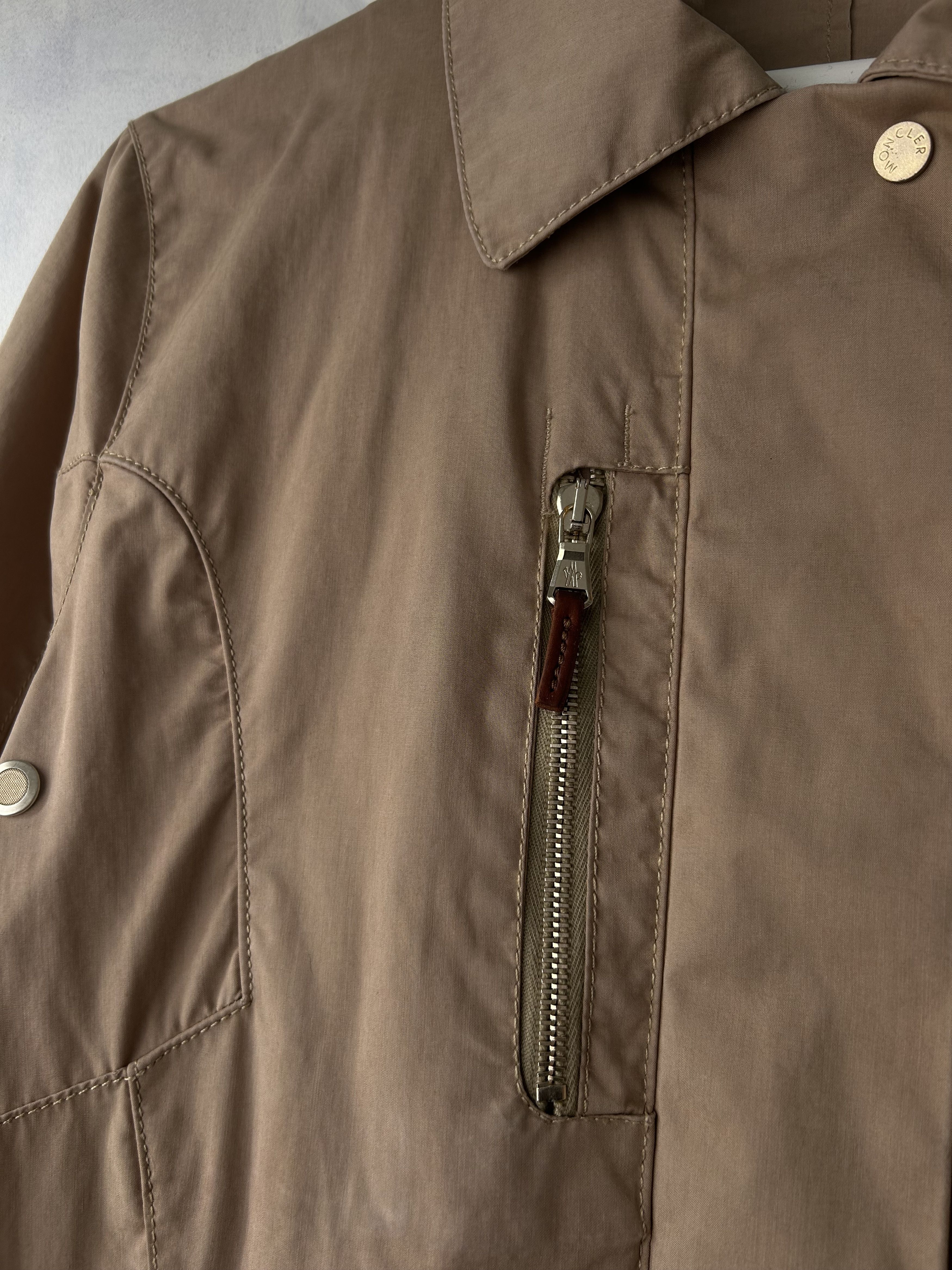Moncler Moncler Beige Lightweight Coat / Trench Size M / US 6-8 / IT 42-44 - 2 Thumbnail