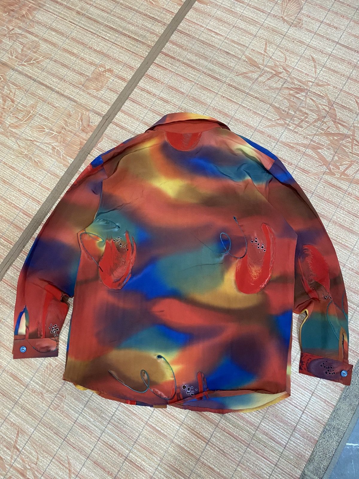 Yohji Yamamoto Japanesebrand silk shirt printed yohji avantgarde AA0148 Size US M / EU 48-50 / 2 - 3 Thumbnail