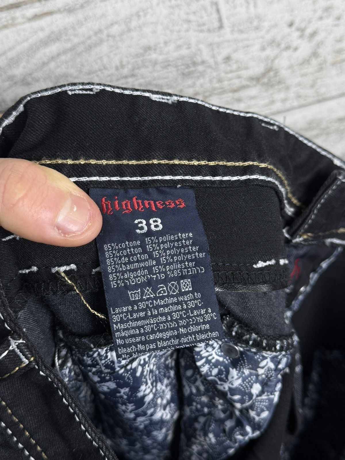 Vintage KOSMO LUPO Herren Jeans Hose Black Denim Japan Style size 38 Size US 38 / EU 54 - 13 Thumbnail