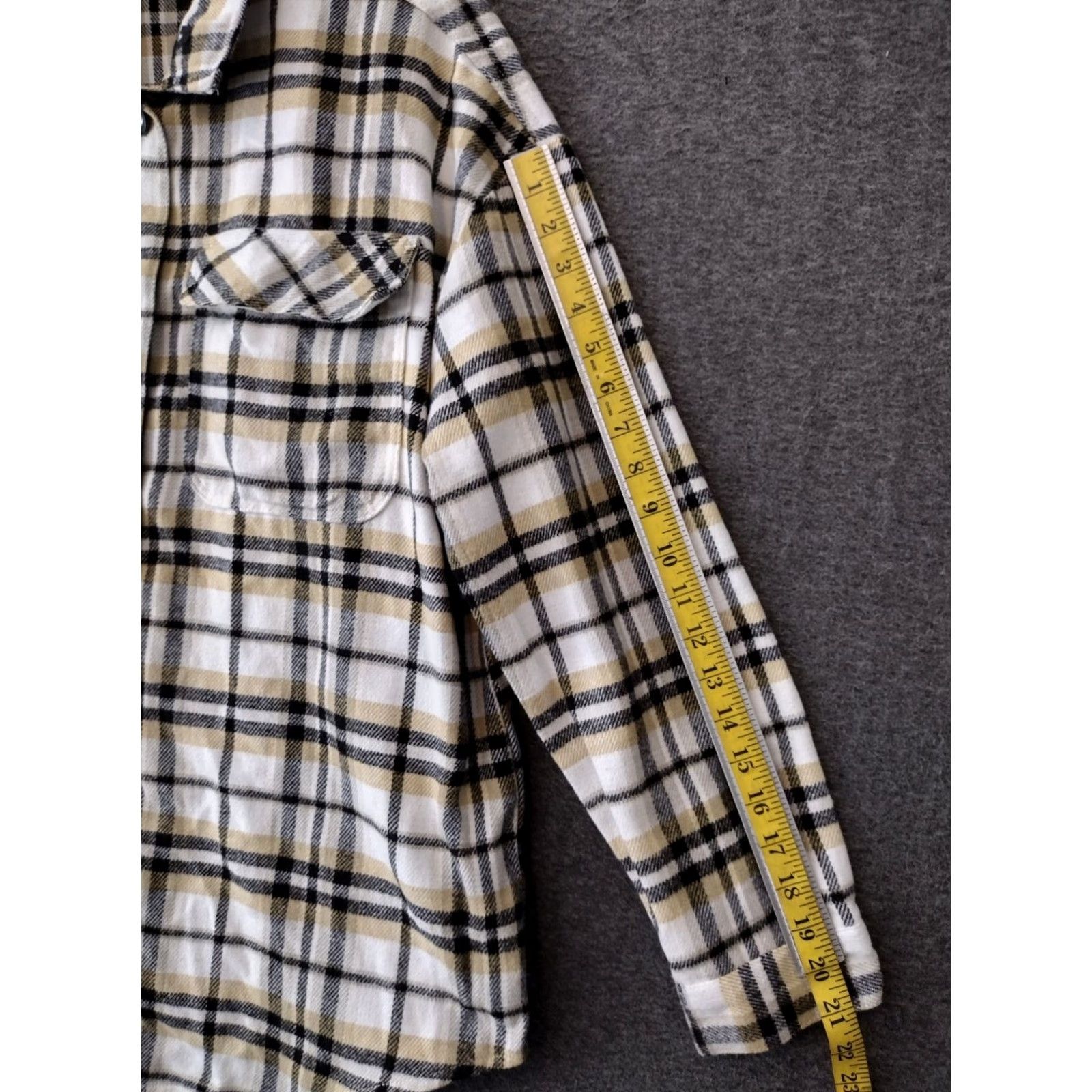 Vintage No Boundaries Shacket Plaid Brown XL Juniors womens Shacket Casual Plaid 15-17 Button Pocket Collared Flannel Polyester" Size XL / US 12-14 / IT 48-50 - 7 Thumbnail