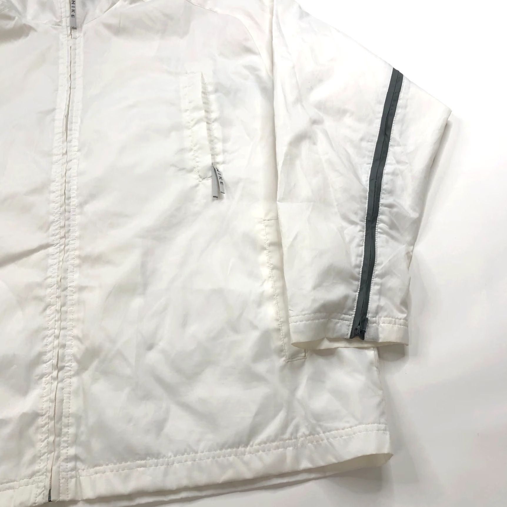 Nike Nike Windbreaker Jacket Mens Regular Large White Gray VTG 90s Windbreaker Full Zip Jacket Nike Air Casual Stonewashed? Size US L / EU 52-54 / 3 - 2 Thumbnail