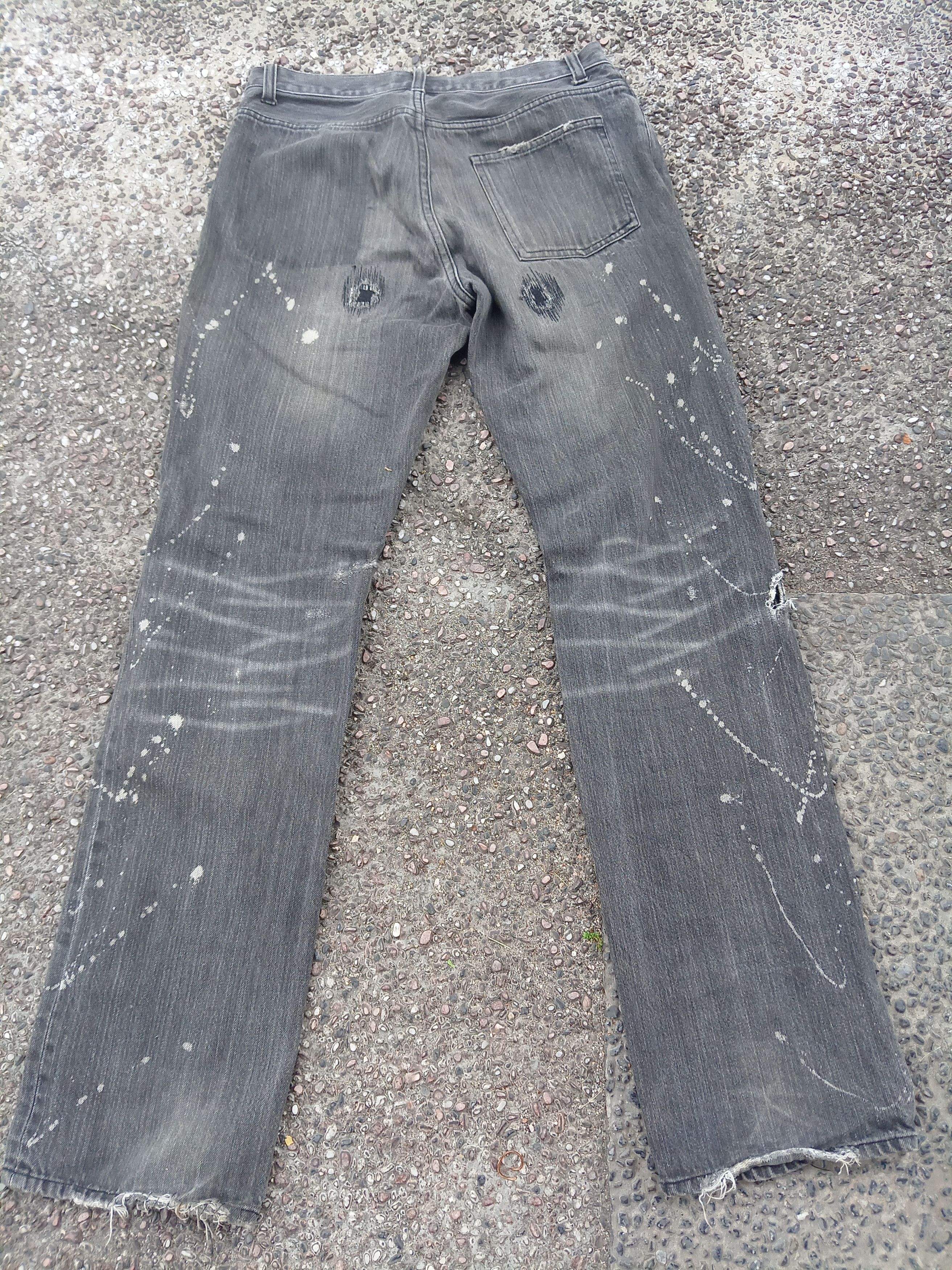 Number (N)ine × Tornado Mart Japanese Brand Zero Sail Distressed Black Denim Jeans Size US 30 / EU 46 - 2 Thumbnail
