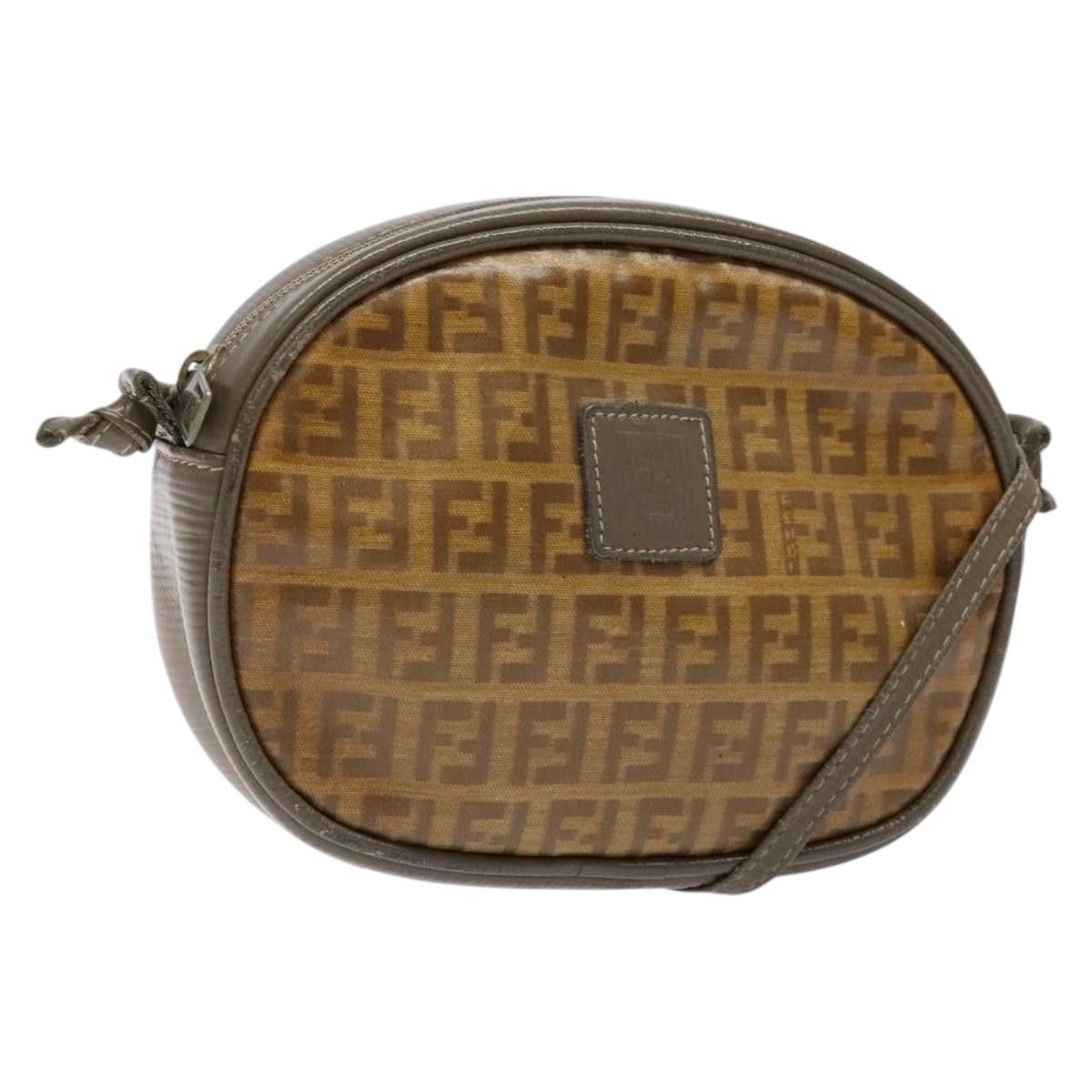 Fendi FENDI Zucchino Canvas Shoulder Bag Pvc Brown Size ONE SIZE - 1 Thumbnail