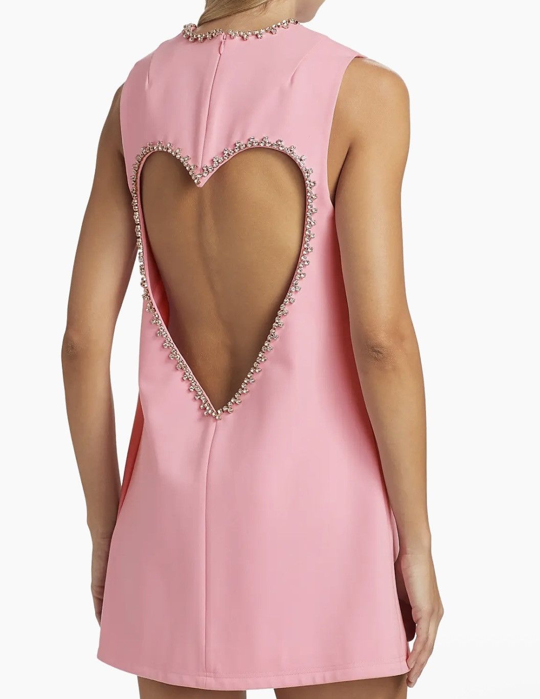 Area Area Crystal Heart Cutout Back Shift Pink Size Large Size L / US 10 / IT 46 - 3 Thumbnail