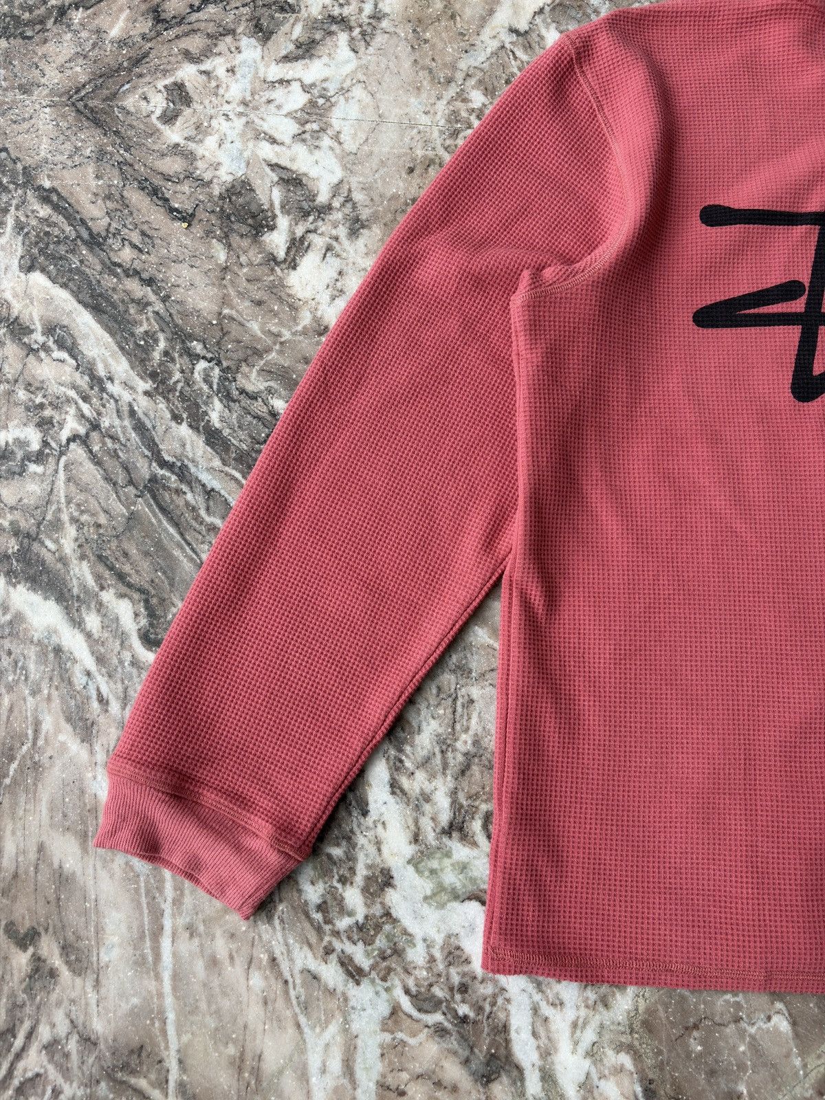 Stussy Stüssy Long Sleeve Thermal shirt with a waffle knit Size US M / EU 48-50 / 2 - 18 Thumbnail