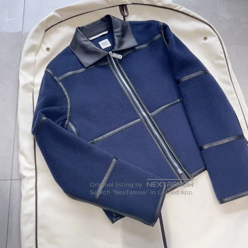 Hermes Hermes Cashmere and Leather Mix Short Coat Size XS / US 0-2 / IT 36-38 - 2 Thumbnail