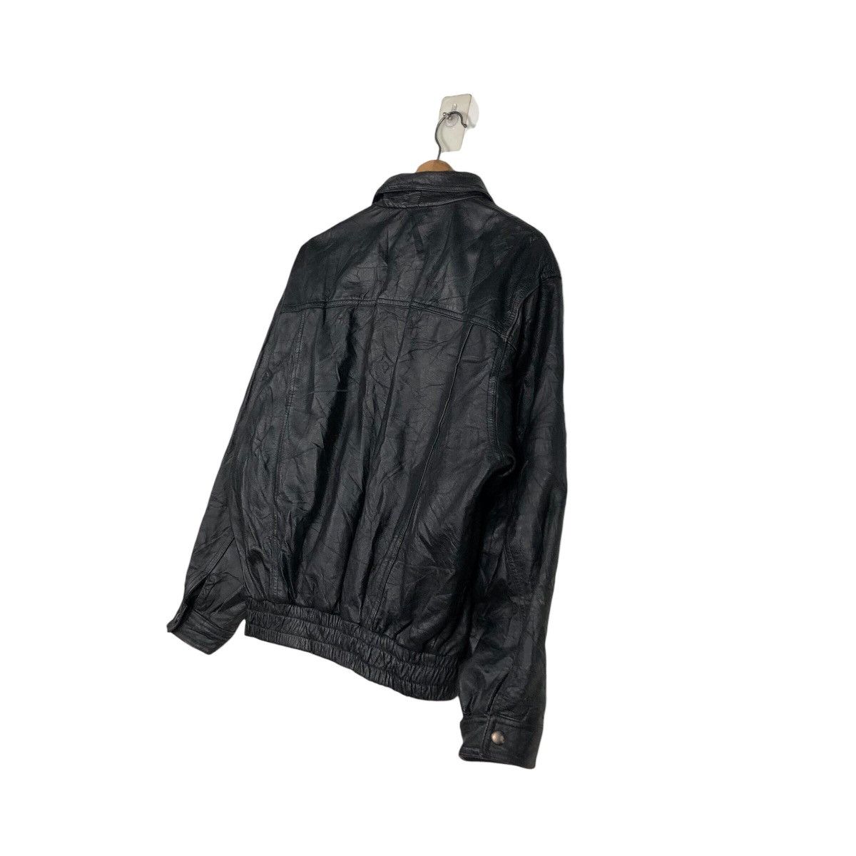 Japanese Brand × Vintage 📌Vintage Biker Leather Jacket Blanket Zania Issey Miyake Size US L / EU 52-54 / 3 - 11 Thumbnail