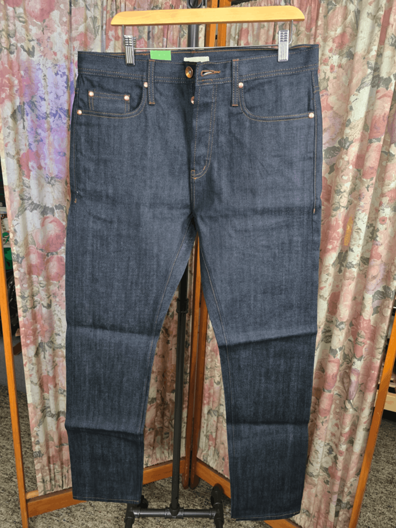 The Unbranded Brand UB222 Tapered Fit 11oz Indigo Stretch Selvedge Size US 32 / EU 48 - 9 Thumbnail