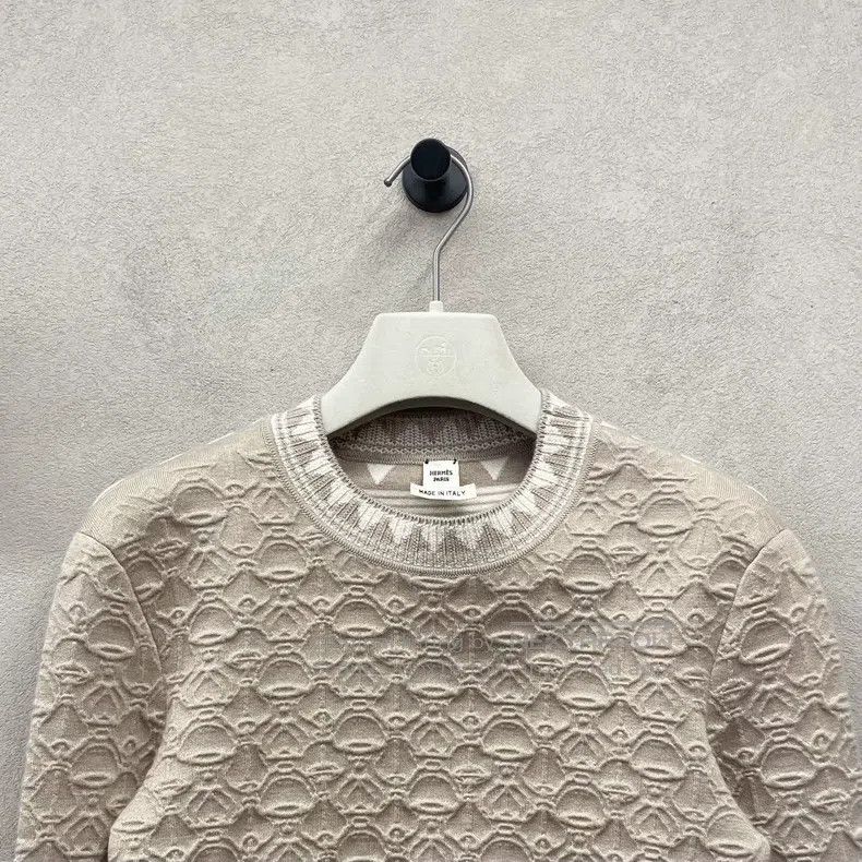 Hermes Hermes Off-white geometric pattern jacquard sweater Size XS / US 0-2 / IT 36-38 - 4 Thumbnail