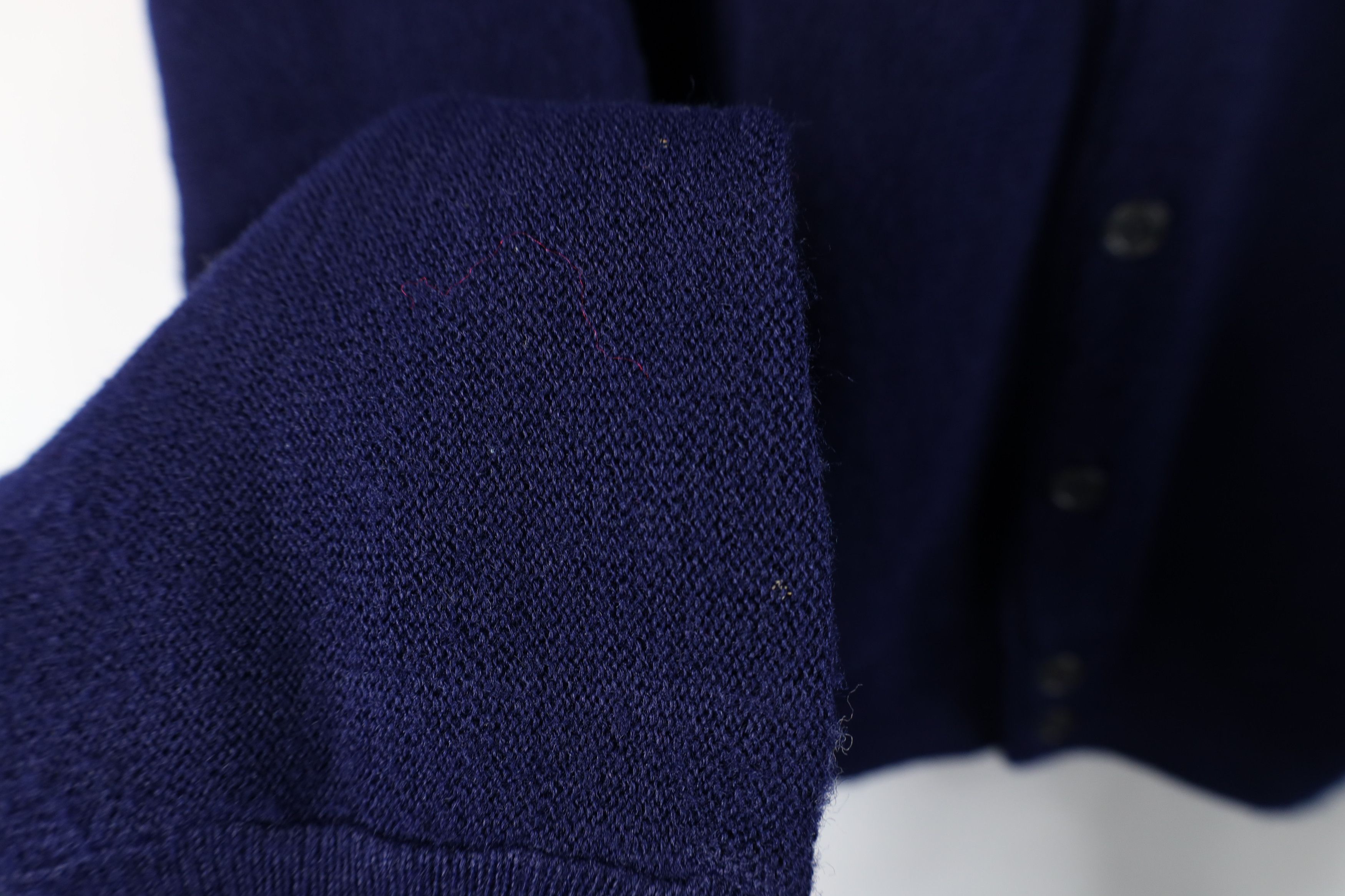 Lacoste Vintage 80s Izod Lacoste Knit Cardigan Sweater Navy Blue USA Size US M / EU 48-50 / 2 - 5 Thumbnail