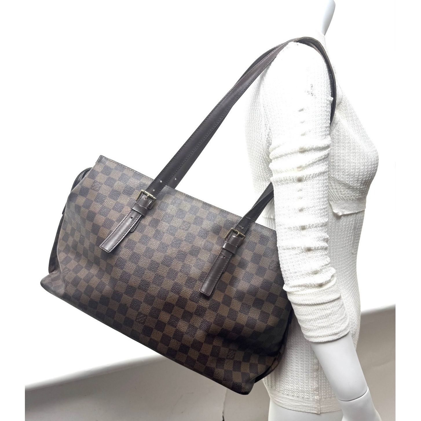Louis Vuitton Louis Vuitton Brown Damier Ebene Chelsea Top Zip Tote Bag Size ONE SIZE - 5 Thumbnail