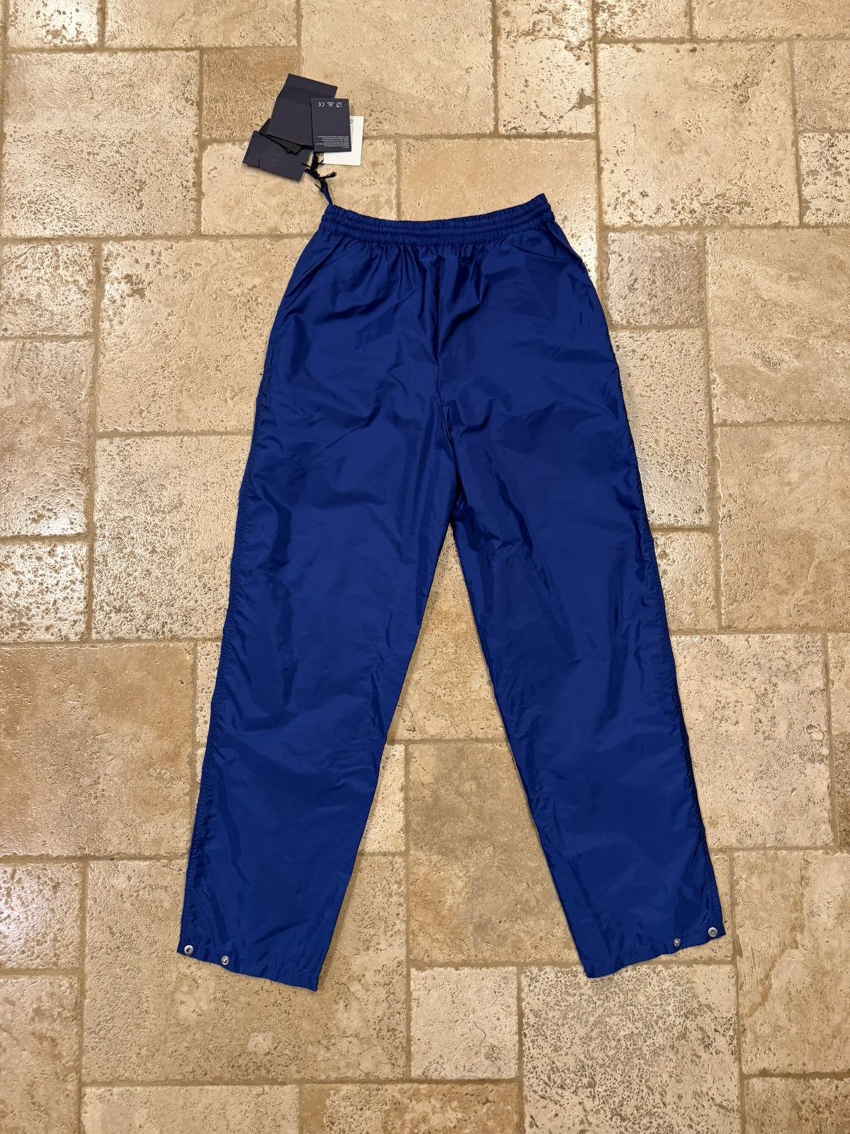 Prada Prada Re-Nylon Logo-Print Blue Snap Bottom Track Pants Size 27" / US 4 / IT 40 - 7 Thumbnail