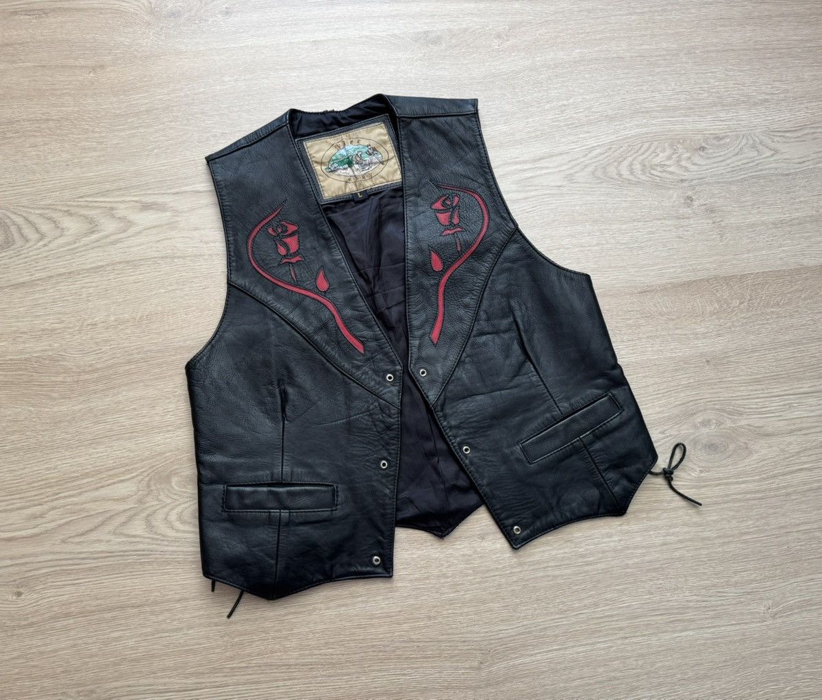 Genuine Leather Vintage 90’s Amazing Western Cowboy Genuine Leather Vest Size US L / EU 52-54 / 3 - 1 Thumbnail