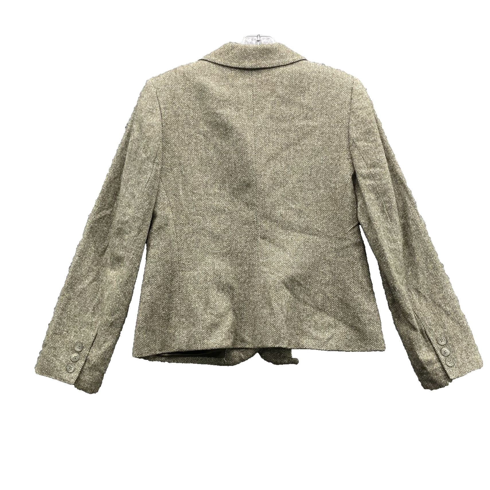 Vintage Valerie Blazer Women 6 Petite Green Wool Silk Blend Shoulder Pad Corpcore Business Y2k Size M / US 6-8 / IT 42-44 - 2 Thumbnail