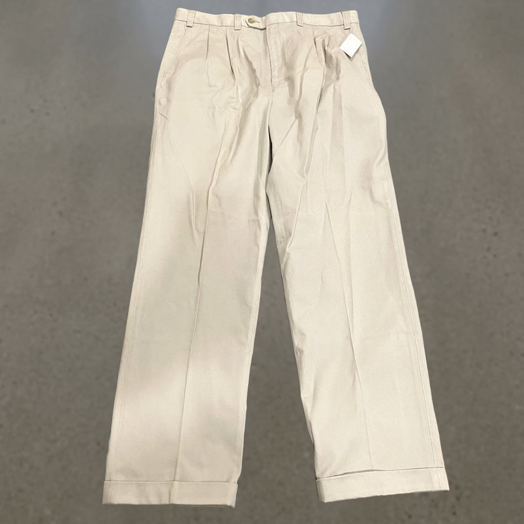Ralph Lauren Lauren Ralph Lauren Pants Men NWT Total Comfort Flat Front Straight Leg Dress Gray 100% Cotton W38 L34 Size US 34 / EU 50 - 1 Thumbnail