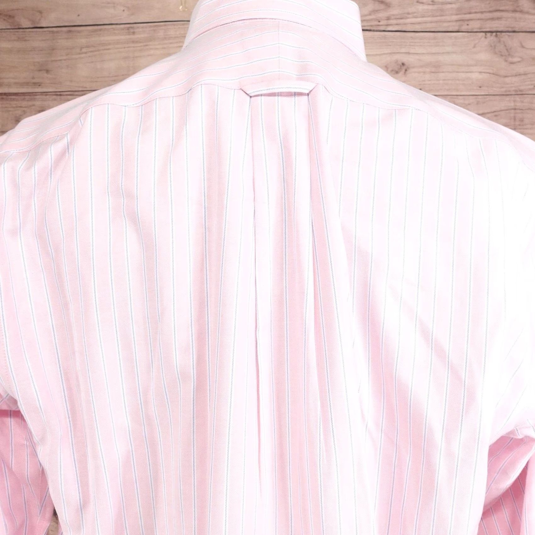 Lands' End Lands' End Dress Shirt Pink Striped 16 37 Tall Supima No Iron Oxford Button-Down Classic Fit Men XS-XL? Size 42R - 5 Thumbnail