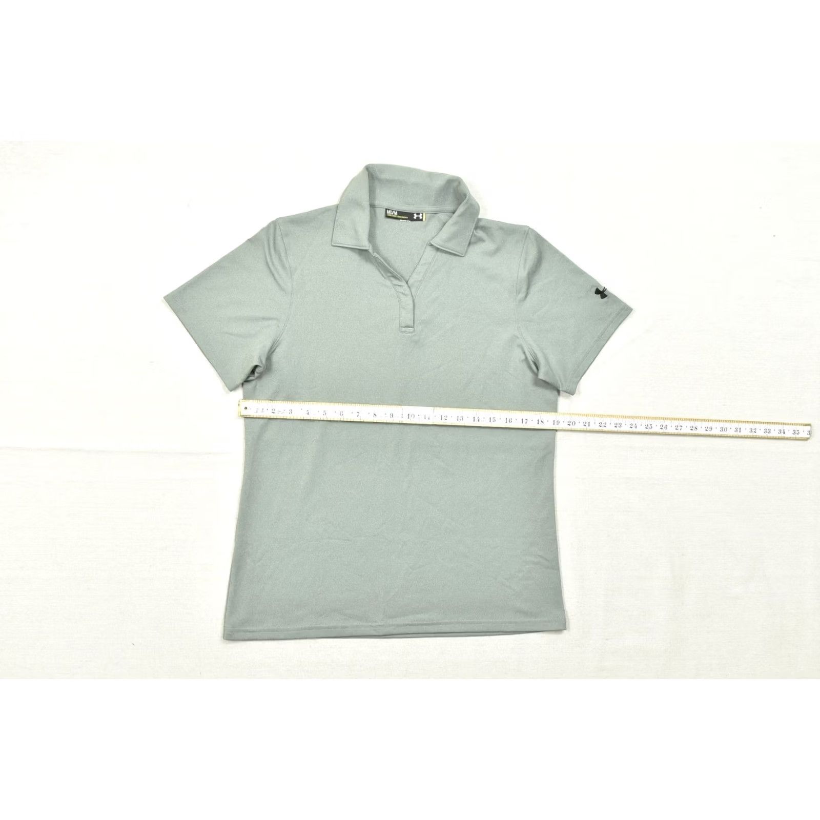 Under Armour Under Armour Polo Shirt Womens Medium Green Short Sleeve V-Neck Loose Fit Sports Casual Shirt Size 32" / US 10 / IT 46 - 3 Thumbnail